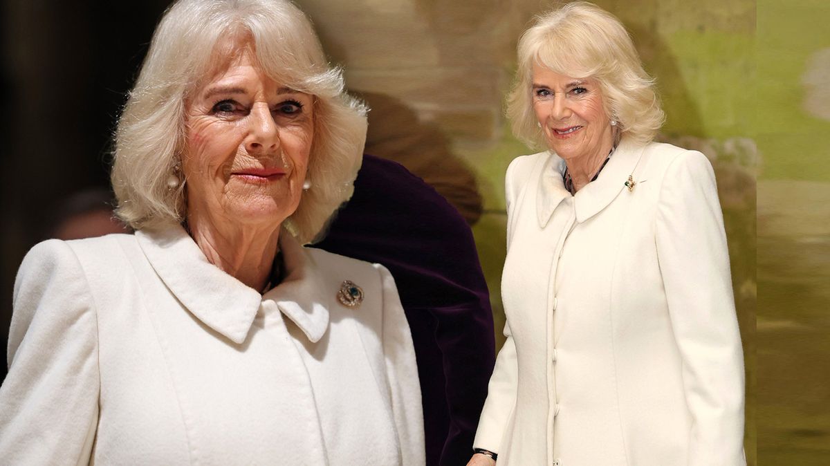 Camilla poprvé na veřejnosti od odhalení rakoviny Karla III. Jela 5 hodin, zářila v bílé a řekla, jak se daří muži